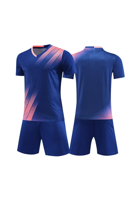 Children Football Jersey Set Men Boy Custom Soccer Uniform Outfit Kids School College Team Club Training Clothes