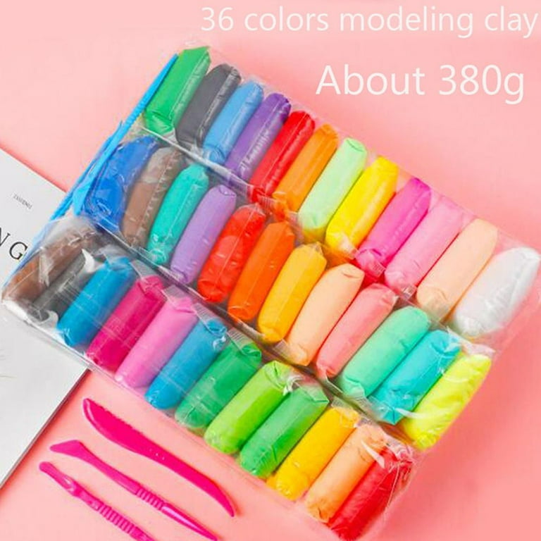 Children Gift Antistress Polymer Clay DIY Toys Colorful Soft Clay Air Dry  Plasticine 36 Colors Slimes Modeling Clay Super Light Slimes 36 COLORS 