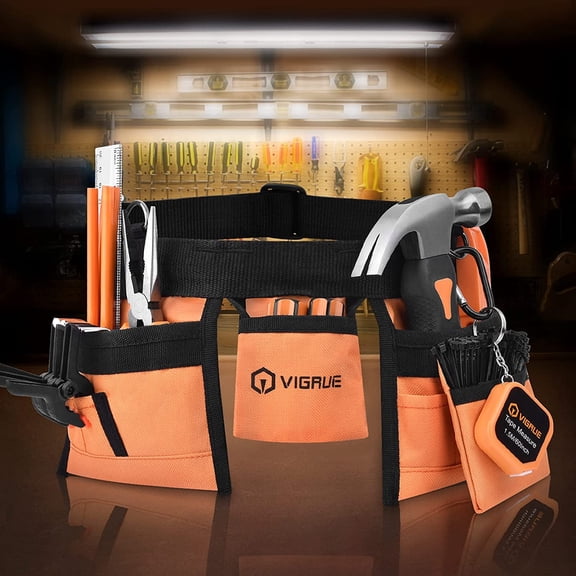 𝐊𝐢𝐝𝐬 𝐓𝐨𝐨𝐥 𝐒𝐞𝐭, Children Gift Present Real Hand Tools Kit with Belt and Bag, Boy Builder Small Learning Accessories Construction Hammer Screwdriver for Home Woodworking