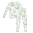 thumbnail image 1 of Children Girl Easter Pajamas Set Cartoon Printed Long Sleeve Pajamas Outfit Comfort Elastic Waistband Cute Clothes for Girls,Green-1,2-3 Years, 1 of 3