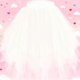 thumbnail image 1 of Children Girls Ballet Tulle Dance Skirt Elastic Waist 4 Layers Skirt Girls Tutu Skirt Ballerina Dancewear Costume White 3-9Years, 1 of 3