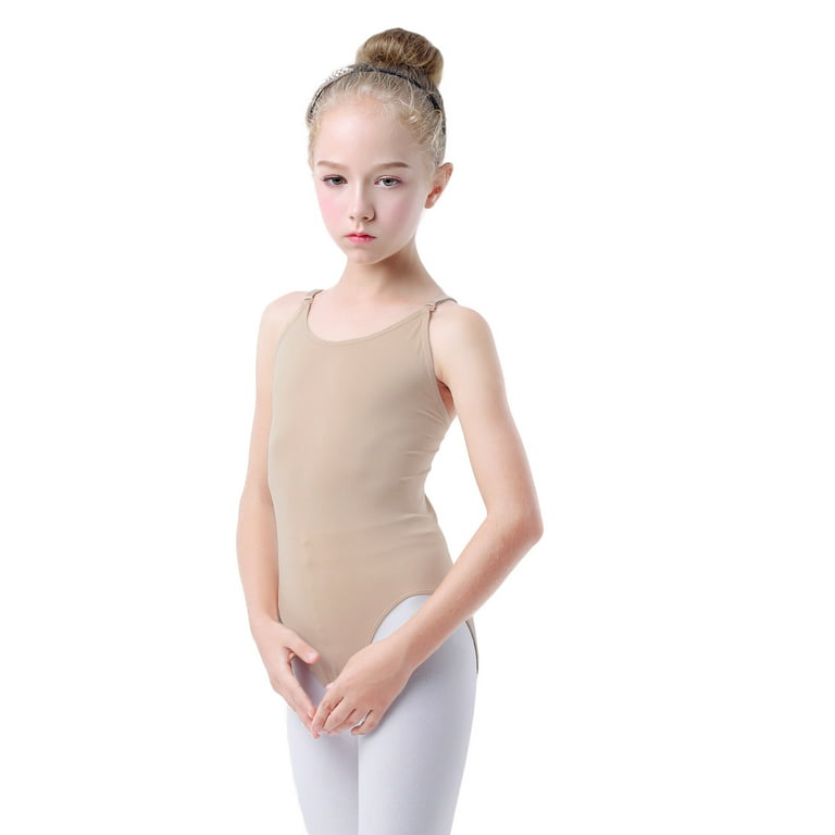 Children Girls Ballet Underwear Skin Color Sleeveless Dance Leotard