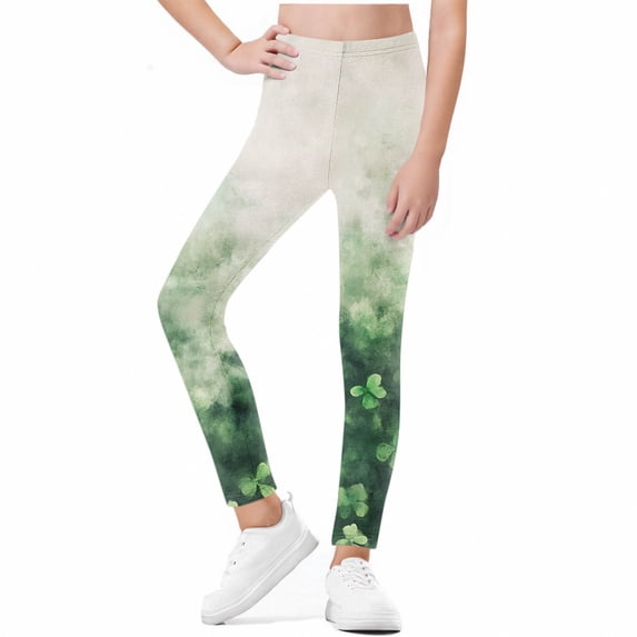 Children Girls Boys St. Patrick's Printed Legging Pants Children Kids Thin Wearing Long Sports Pants