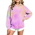 thumbnail image 1 of Children Girls Gradient Hoodies Sweatshirt Long Sleeve Pullover Sweatshirt for Girl for Fall Winter, 1 of 7