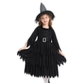 thumbnail image 1 of Auroural Girls Medieval Witch Costume Children Girls Halloween Vintage Style Performance Cos Clothing Dress Cloak Shawl Hat Belt Set, 1 of 9