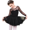 thumbnail image 1 of Children Girls Lace Long Sleeve Ballet Latin Proctice Dress Dancewear Costumes,4-14Y, 1 of 6