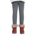 thumbnail image 1 of Children Girls Leggings Kids Warm Thick Fleece Lined Skinny Pants Print Stretchy Warm Leggings, 1 of 5