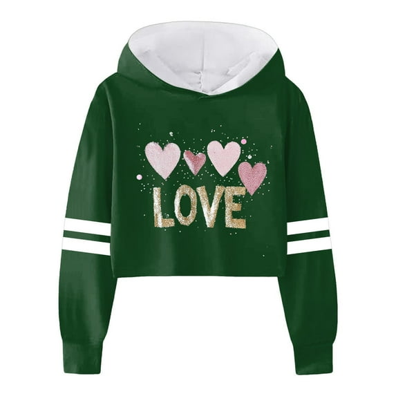 Children Girls Long Sleeve Letters Solid Color Short Hoodie Hoodie Top for Large Children Baby Boy Sweater 18 Months Boys Sweatshirts Kids Hoodies Boys Toddler Boys 2t Boys Jacket Potato Boy Hoodie