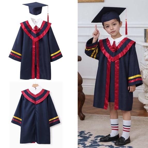 Children Graduation Cap and Gown Graduation Blue Cap and Gown for Tween Tween Ceremony Party Gift 12-13 Years