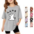 thumbnail image 1 of Children Graphic T Shirt Casual Loose Fit Short Sleeve Tee with Print Comfortable Blend Top for Kids Kids and Youth Kids Girl Shirt 2t 5-6 Years, 1 of 4