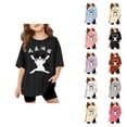 thumbnail image 1 of Children Graphic T-Shirt Casual Loose Fit Short Sleeve Tee with Print Comfortable Blend Top for Kids, Toddlers, and Youth, 1 of 4