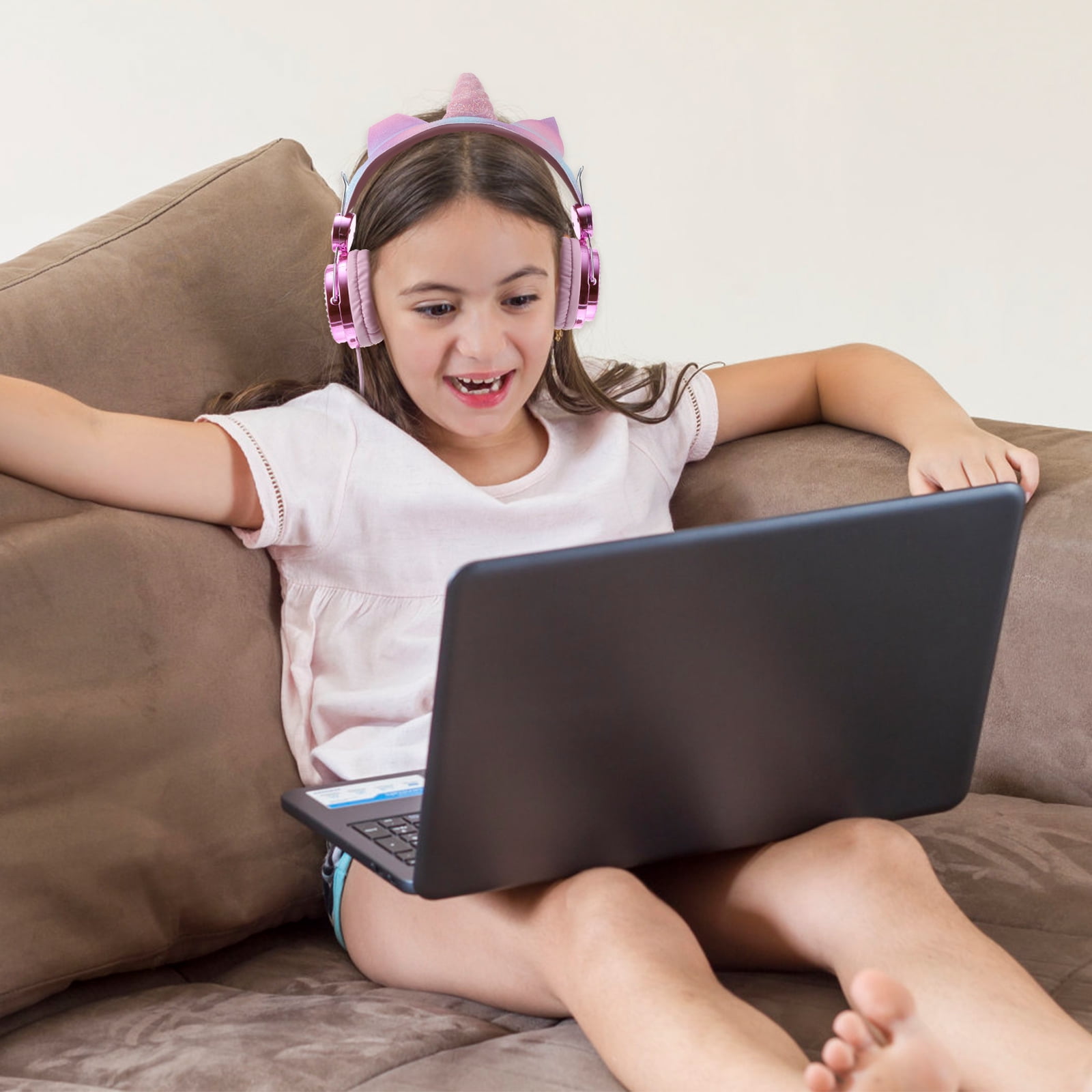 Children Headset Children Headset with Microphone Unicorn Shape