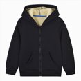 thumbnail image 1 of Children Hoodie Jacket Fashionable Solid Color Hooded Fleece Sweater Jacket 2T 3T 4T 5T 6T 7T 8T Children Black,3-4 Years, 1 of 4