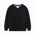 thumbnail image 1 of Children Hoodies Fall Winter Long Sleeve Drawstring Pullover Tops With Pockets 2T 3T 4T 5T 6T 7T 8T Girls Boys Fashion Loose Casual Sweatshirt For Black,3 Years, 1 of 4