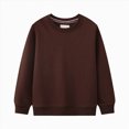 thumbnail image 1 of Children Hoodies Fall Winter Long Sleeve Drawstring Pullover Tops With Pockets 2T 3T 4T 5T 6T 7T 8T Girls Boys Fashion Loose Casual Sweatshirt For Coffee,4 Years, 1 of 4