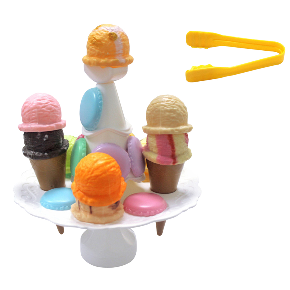 Children Ice Cream Candy Tower Plus Stacking Toy Pretend Play Food