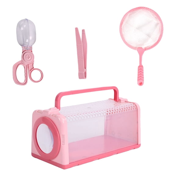 Children Insecta Collecting Kits with Insecta Net and Tweezers for Nature Learning Outdoor Yard Adventures Insecta Catching Box