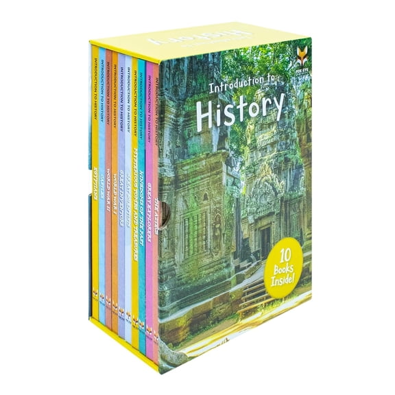 Childrens Introduction to History 10 Book Set Egyptians, Castles, Explorers, World Wars & More Hardback Collection