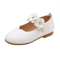 thumbnail image 1 of Children Kid Baby Girls Solid Flower Student Single Soft Dance Princess Shoes Strike Rite Shoes Girls Kids on Dress Shoes Girls Girls Shoe Size 12 Toddler Shoes Girl Size 8 Girls Size 8, 1 of 2