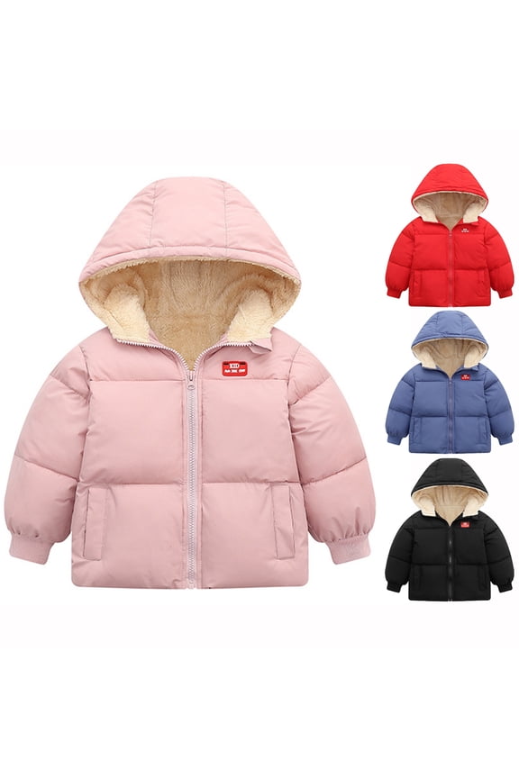 Children Kid's Boy Girl Warm Hooded Jacket Coat Cotton-padded Parka Overcoat Thick Down Coat 18M-6T