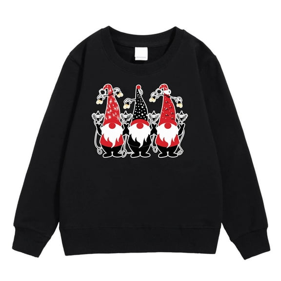Huowey Children Kids Boys and Girls Sweatshirts Autumn Winter Christmas Printed Casual Hoodless Pullover