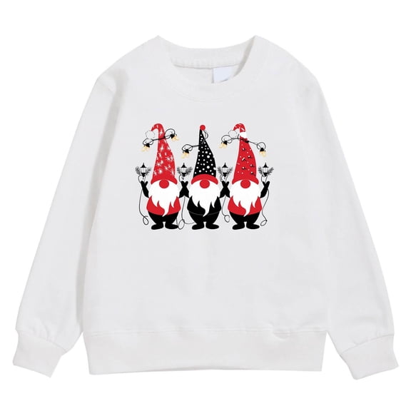 Huowey Children Kids Boys and Girls Sweatshirts Autumn Winter Christmas Printed Casual Hoodless Pullover