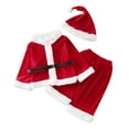 thumbnail image 1 of Children Kids Christmas Clothes Set Top Pant Set Fleece Boys Tops Pants With Hat Warm Set 3 Piece, 1 of 1