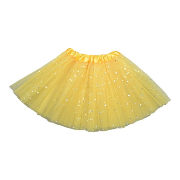 Children Kids Girls Shiny Sequins Ballet Skirts Elastic Mesh Tutu Ballerina Dress Gymnastics Dancing Skirt Princess Pettiskirts Dance Tutus Dress Clothes