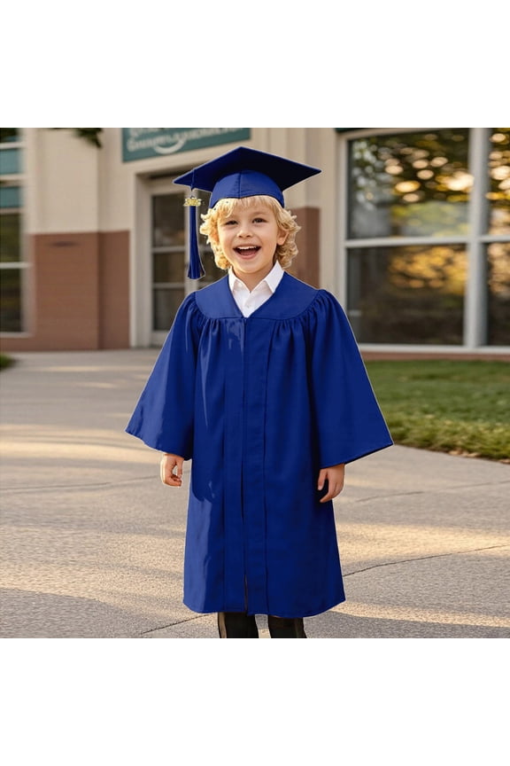 Kids Primary School Graduation Cap and Gown Graduation Blue Cap and Gown with Tassel Kids Ceremony Party Gift
