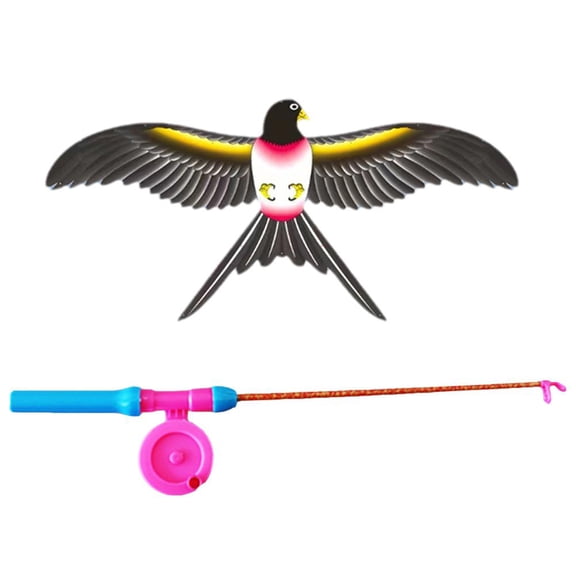 Children Kite Toy Cartoon Butterfly Swallows Eagle Kite With Handle Kids 50mtft Kite Toys Flying With Rope Outdoor