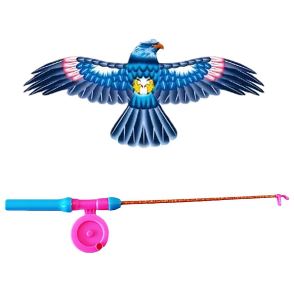 Children Kite Toy Cartoon Butterfly Swallows Eagle Kite With Handle Kids 50mtft Kite Toys Flying With Rope Outdoor