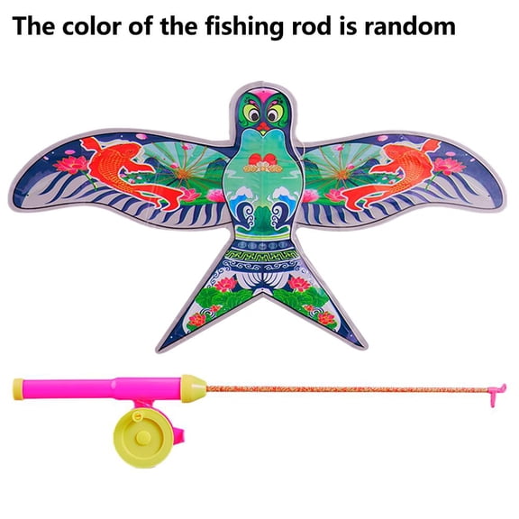 Children Kite Toy Cartoon Butterfly Swallows Eagle Kite with Handle for Outdoor Flying Fun