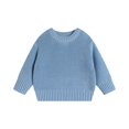 thumbnail image 1 of Children Knit Pullover Sweater Long Sleeve Crewneck Soft Cozy Casual Lightweight Breathable Comfortable Toddler Jumper for Boys Girls Daily Wear School Home, 1 of 2
