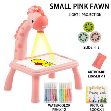 Children Led Projector Painting Art Drawing Table Light Toy for Kids Painting Board Desk Educational Learning Paint Tools Toys