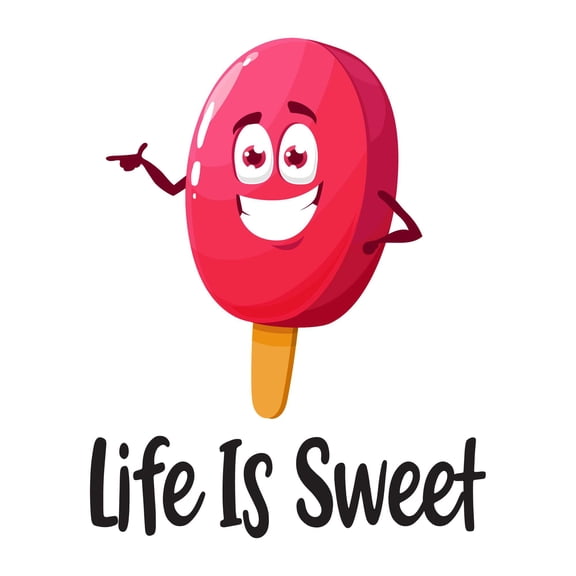 Children Life is Sweet Cute Cartoon Wall Decal Decoration Vinyl Kitchen Quote Wall Decor Design Lasts Years and Easily Removable - Size: 16 In(W) x 20 In(H)