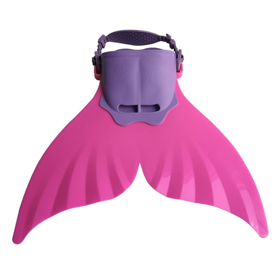 Children Mermaid Swim Fins, Pink Webbed Monofin for Pool, Beach, and Swimming Training