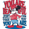 thumbnail image 1 of Beautiful Just The Way You Are Quote Minnie Goofy Daisy Porky Donald Duck Plut Lasts Holiday Gift Ideas Wall Decals Birthday Sticker - Size: 16 In(W) x 20 In(H), 1 of 4