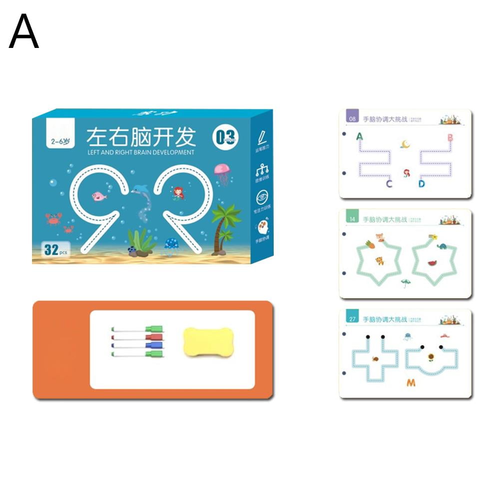 Children Montessori Drawing Toy Pen Control Training Game Activiti GX