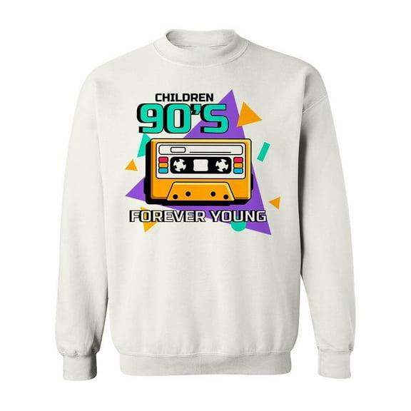 Children Nineties Forever Young Sweatshirt Men -Image by Shutterstock, Male Medium
