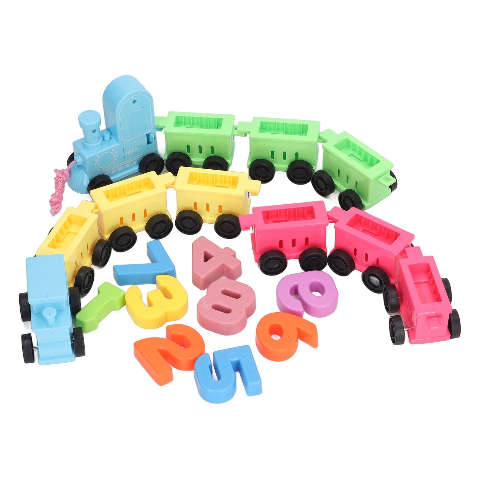 Children Numbers Train Toy Colorful Sticker Counting Learning