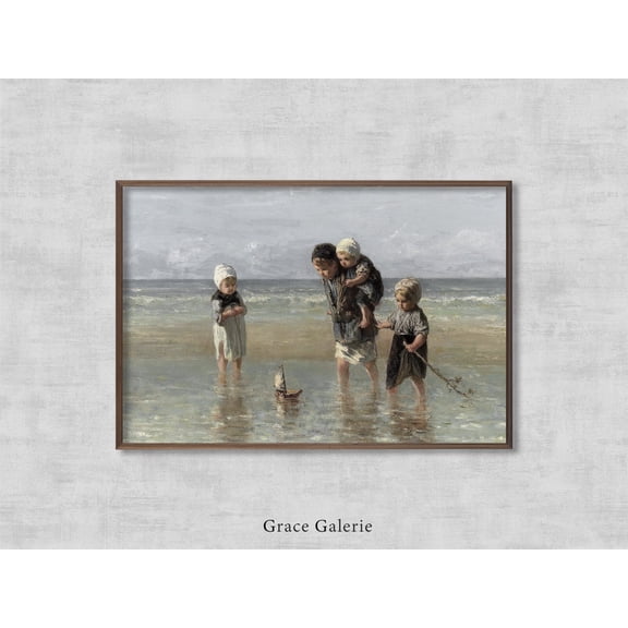 Children Of The Sea, Vintage, Antique Wall Deco, Home Decor #2300, 12x18 UNFRAMED