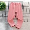 thumbnail image 1 of Children Place Pants Ndbuld Children's Winter Pants Solid Print Warm Buttocks Pants For Boys And Girls Full Length Pants,Pink,120cm/47.24in (6 Years), 1 of 6