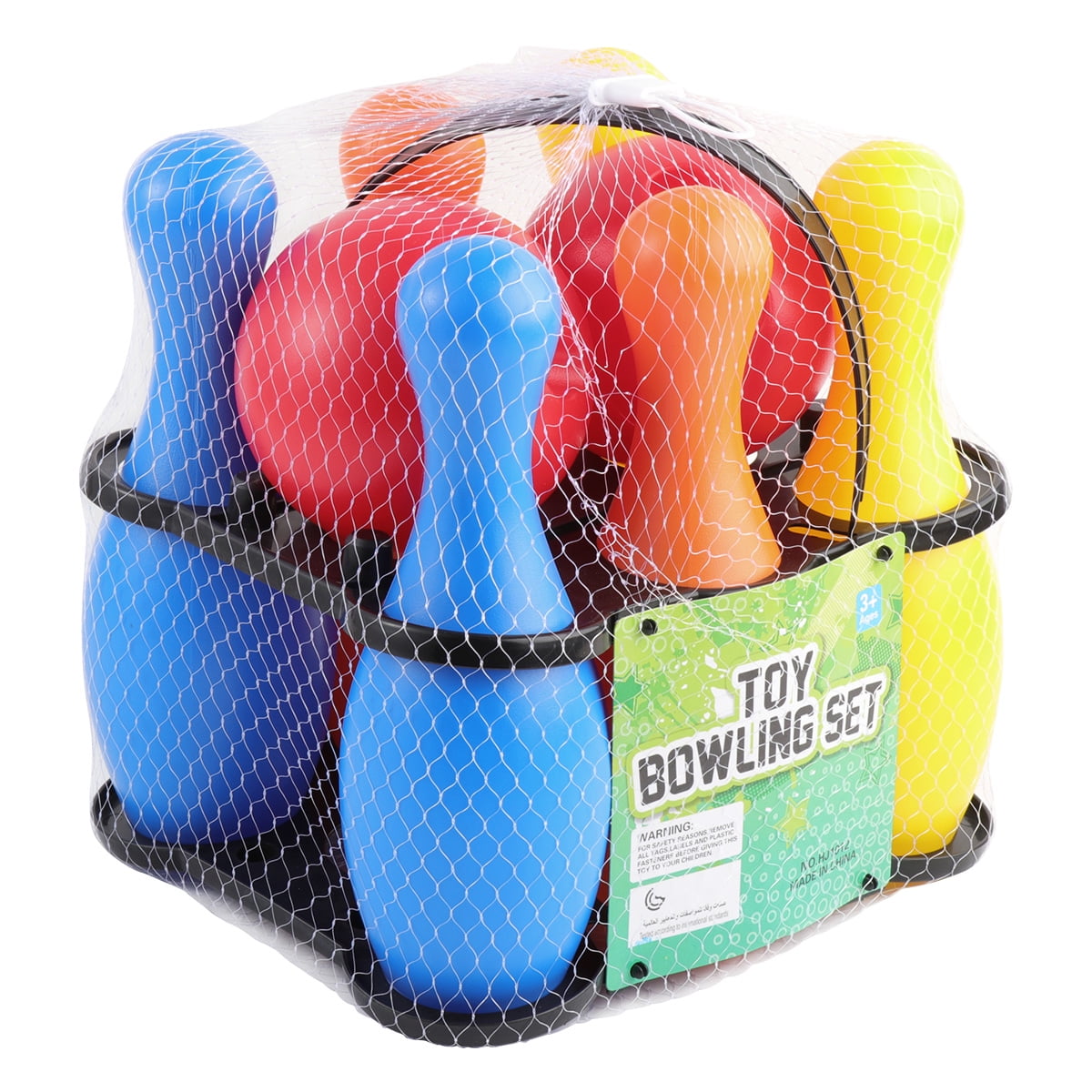 Children Plastic Bowling Toy Leisure Sports Entertainment Bowling Funny Bowling Toy Set Height 22cm 2pcs Balls 6pcs Bottles 1pcs Storage Rack Walmart