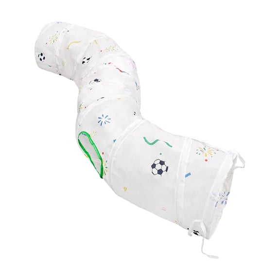 Children Play Tunnel – Foldable Lightweight Polyester Tube with Sports Print for Indoor/Outdoor Kids Activity Fun