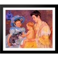 thumbnail image 1 of Children Playing with a Cat 34x28 Large Black Wood Framed Print Art by Mary Cassatt, 1 of 2