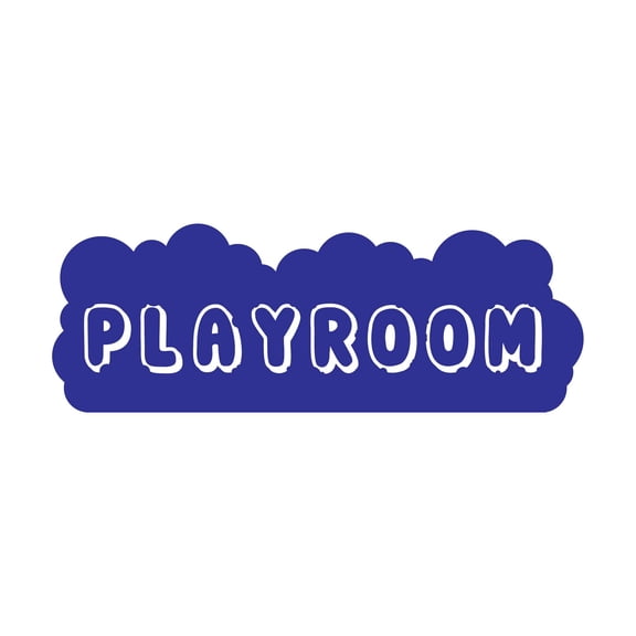 Children Playroom Happiness Sign Wall Decal Decoration Playroom Beautiful Soft Cloud Blue Sky Design Clouds Lasts Years and Easily Removable - Size: 10 In(W) x 4 In(H)