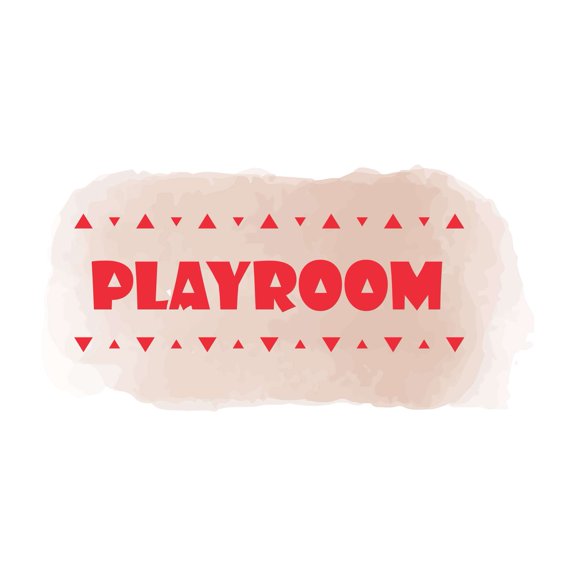 Children Playroom Happiness Sign Wall Decal Decoration Cute Little Triangles Shape Kids Fun Playroom Sign Lasts Years and Easily Removable - Size: 10 In(W) x 5 In(H)