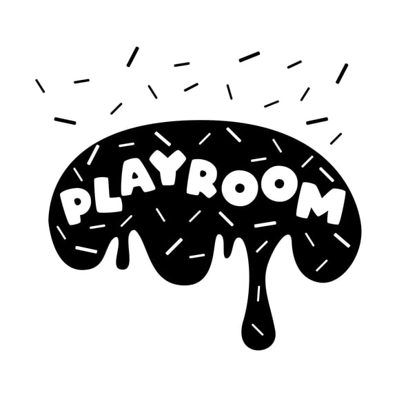 Children Playroom Happiness Sign Wall Decal Decoration Playroom Fun Sprinkles Cute Syrup and Sprinkles Sweet Lasts Years and Easily Removable - Size: 20 In(W) x 18 In(H)