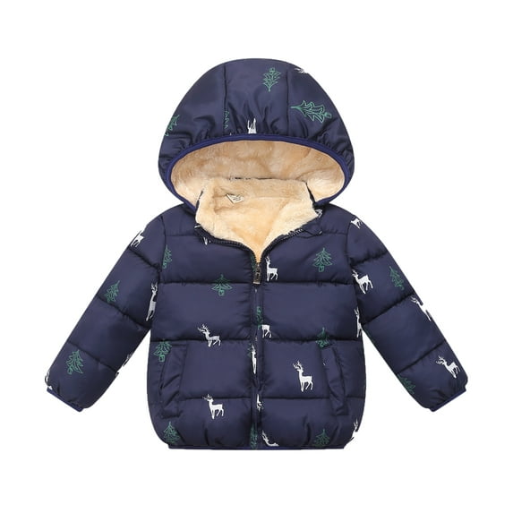 Children Plus Velvet Warm Cotton-padded Jacket, Boy down Padded Jacket, Girl Padded Jacket, Baby Padded Jacket