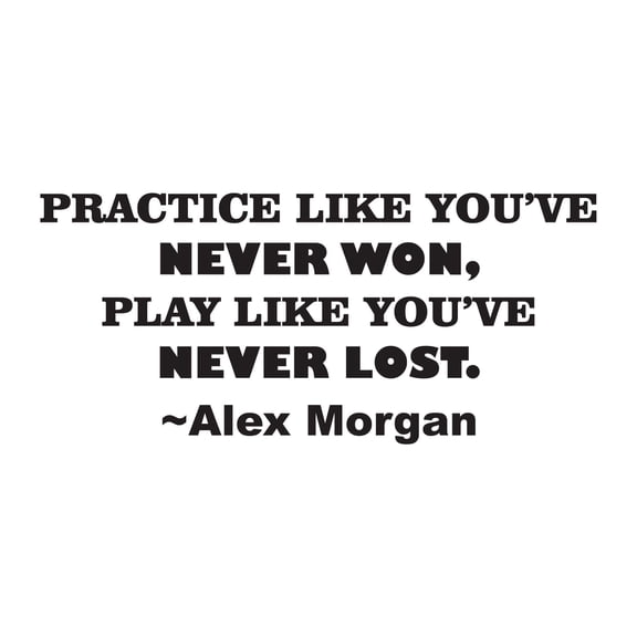 Children Practice Like You've Never Won Empowering Quote Wall Decal Decoration Play Like You've Never Lost Soccer Player Sports Quotes Lasts Years and Easily Removable - Size: 10 In(W) x 5 In(H)